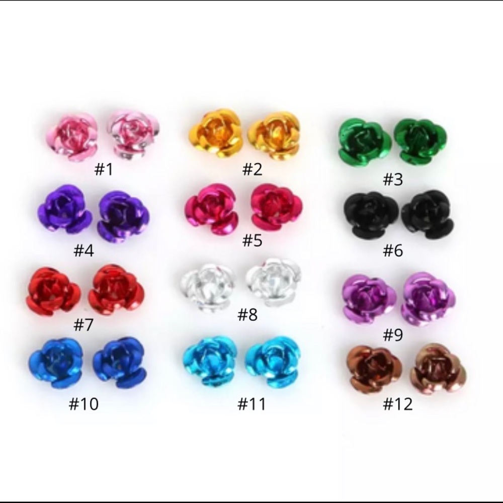 55 PIECES! 3D nail flower charm wholesale bundle